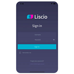 Liscio app on phone screen