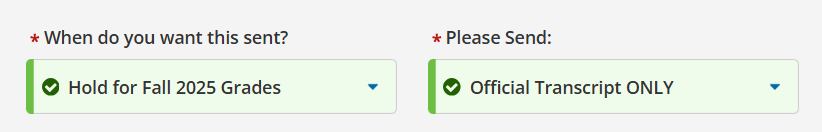 hold for fall 2025 grades